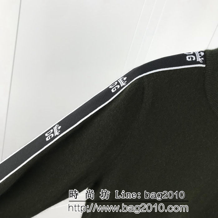 DＧ杜嘉班納 18SS秋冬新款 織帶logo 保暖舒適 男款毛衣 訂制美麗奴羊毛 打底百搭款 ydi2413